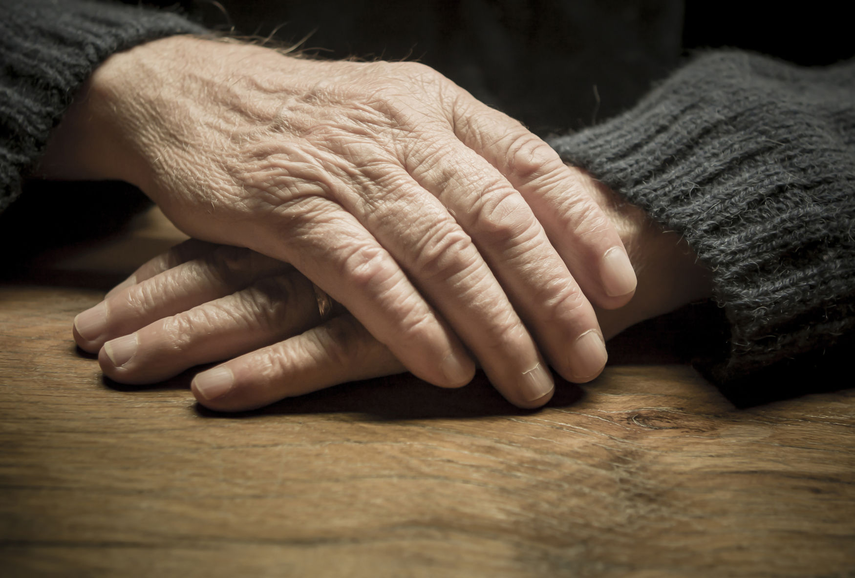 Elderly hands illustration